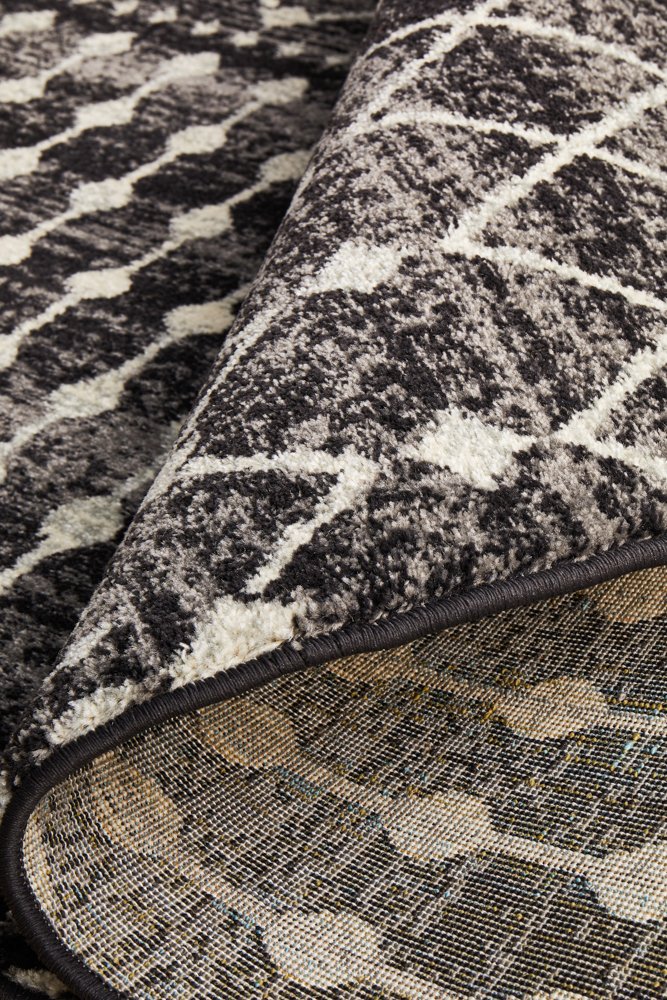 Evoke 260 Hamptons Style Indoor Rug Black Round - Image 9