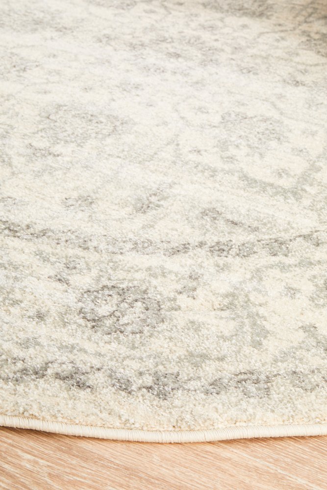 Evoke 261 Hamptons Style Indoor Rug White Round - Image 5