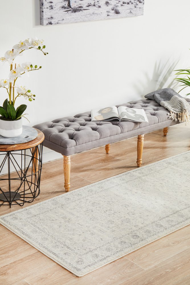 Evoke 261 Hamptons Style Indoor Rug White Runner - Image 2