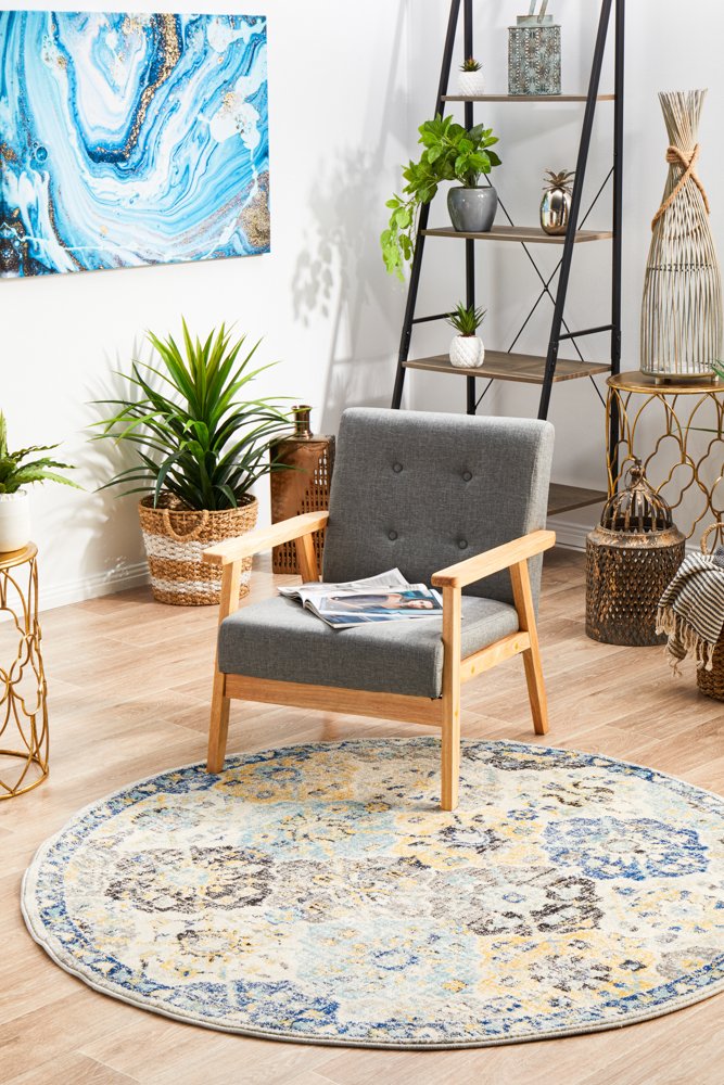 Evoke 266 Hamptons Style Indoor Rug Multi Round - Image 2