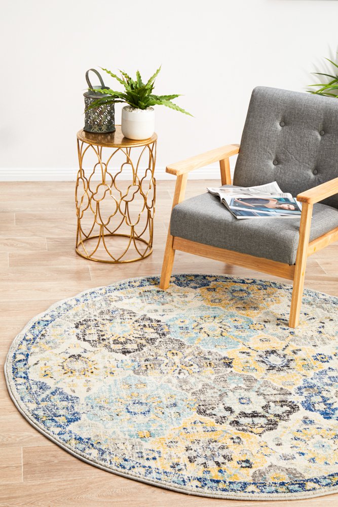 Evoke 266 Hamptons Style Indoor Rug Multi Round - Image 3