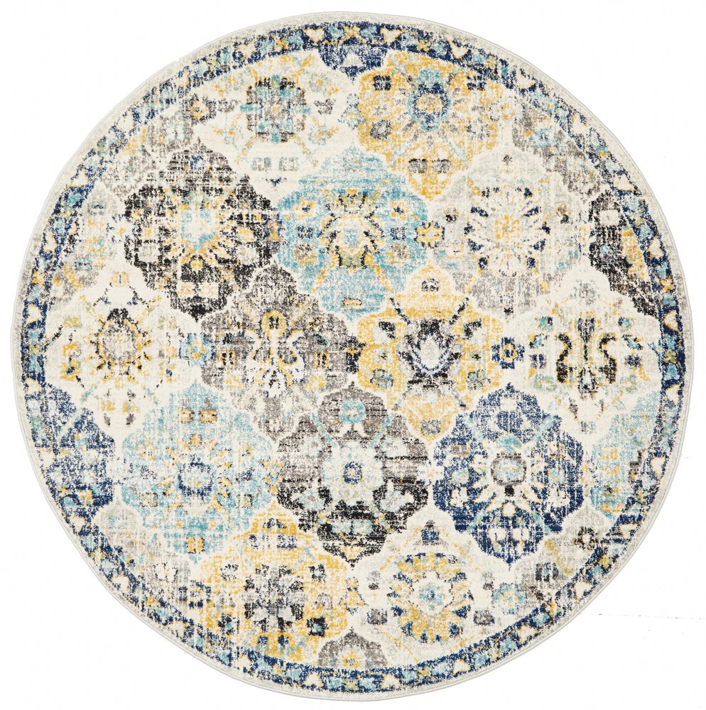 Evoke 266 Hamptons Style Indoor Rug Multi Round - Image 4