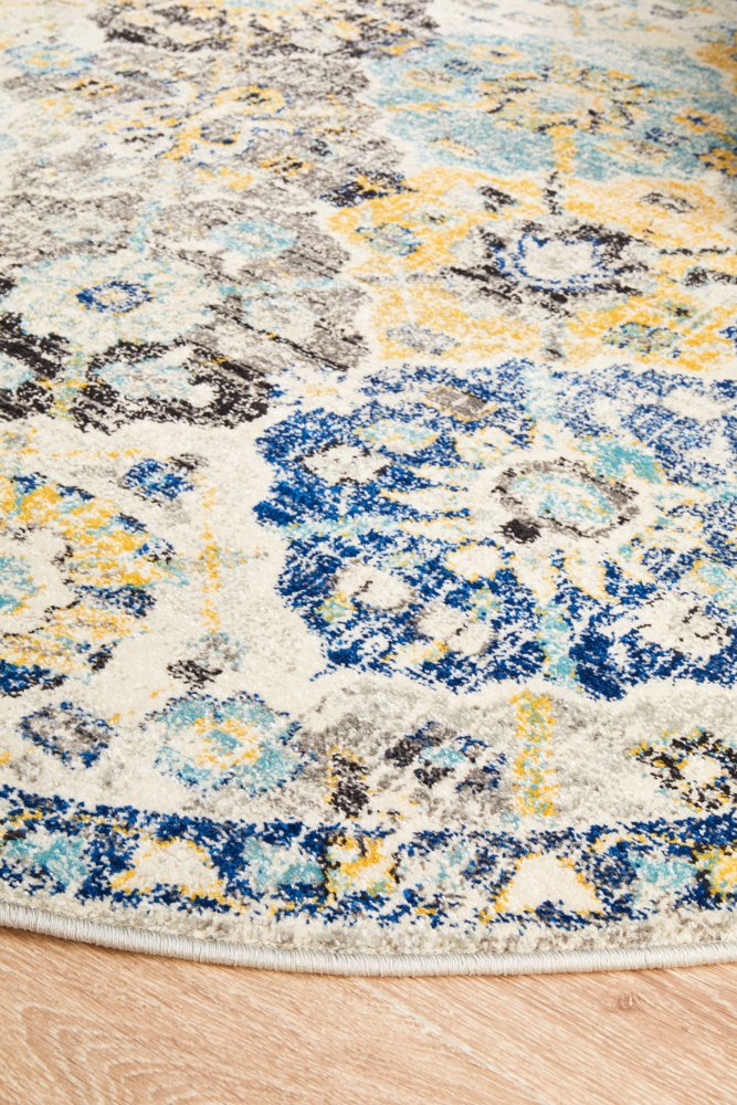 Evoke 266 Hamptons Style Indoor Rug Multi Round - Image 5