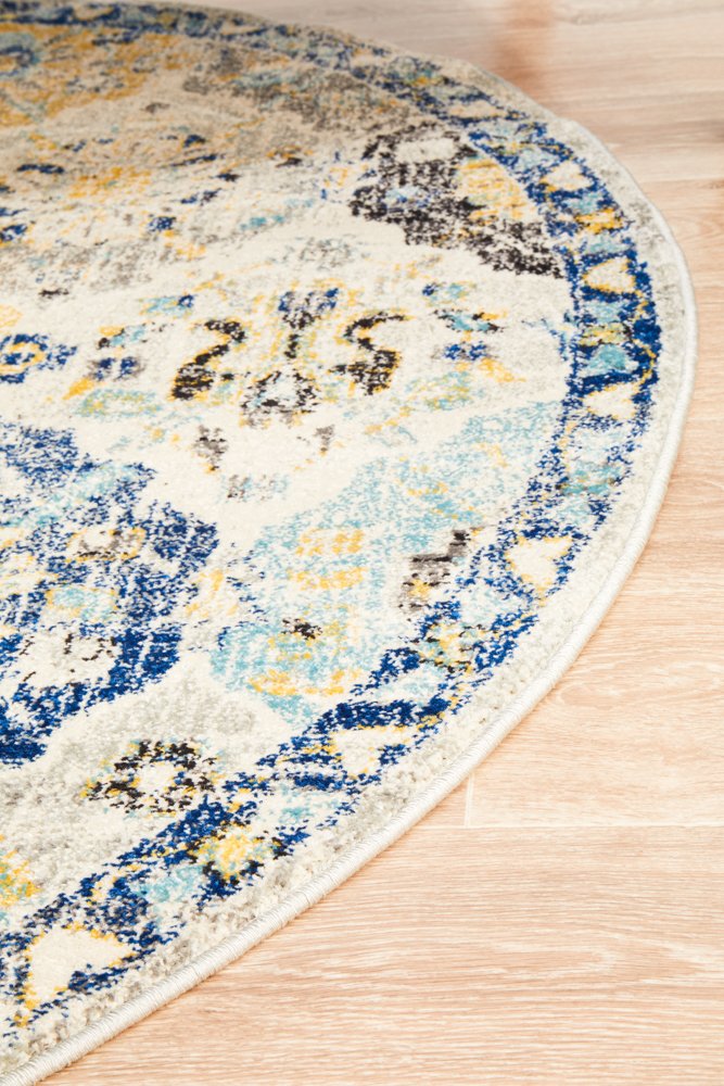 Evoke 266 Hamptons Style Indoor Rug Multi Round - Image 6