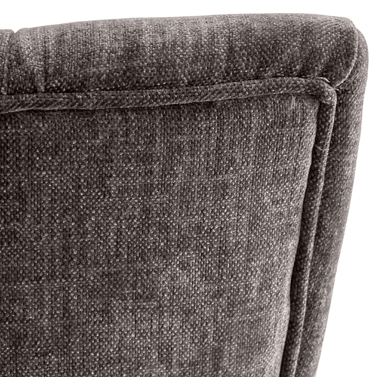 Diana Buttoned Hamptons Dining Chair Linen Blend Silver, W 52cm D 51cm H 110cm (RRP $499) - Image 5