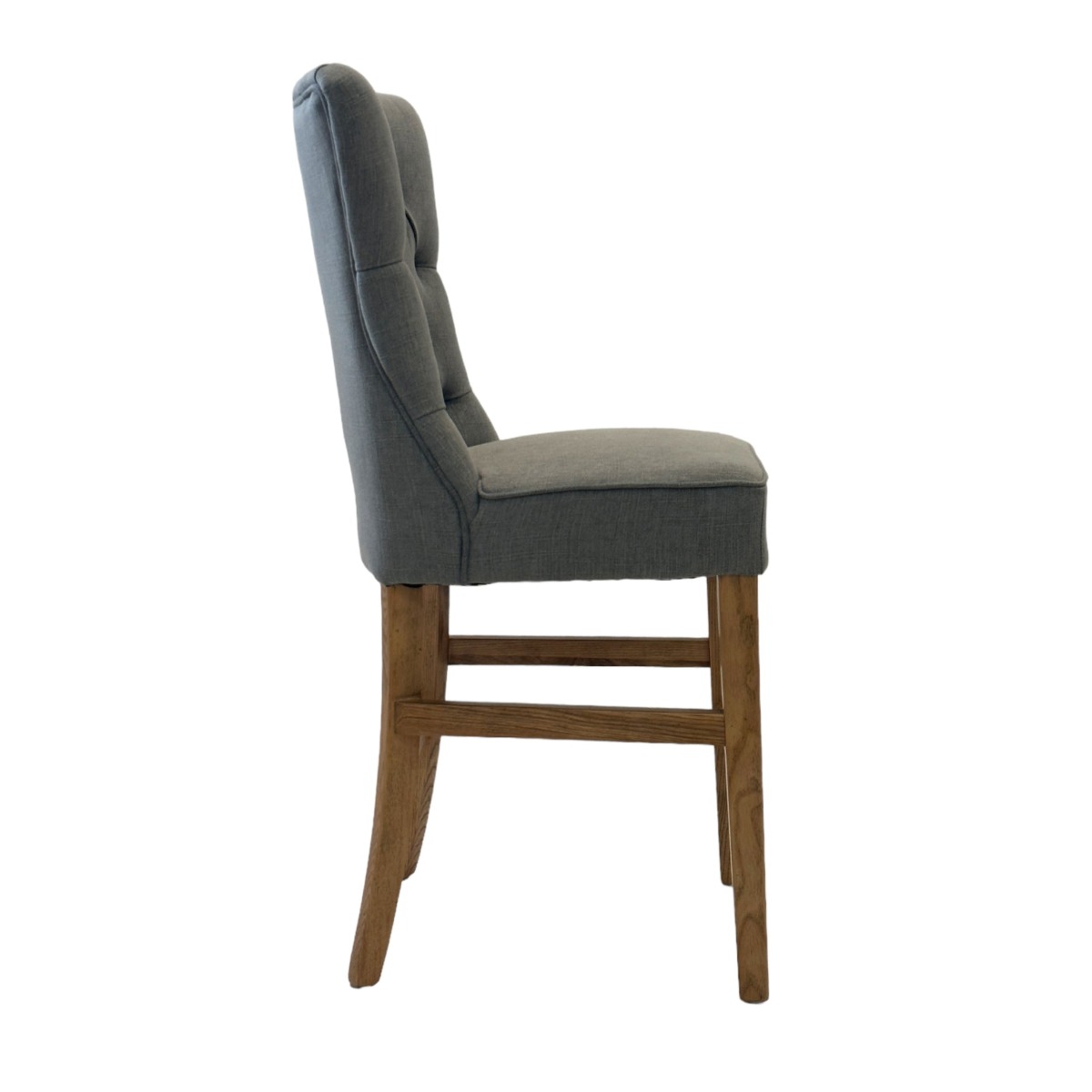 Storm Grey Counter Chair with Buttons, W 54cm D 60cm H 120cm (RRP $599) - Image 6