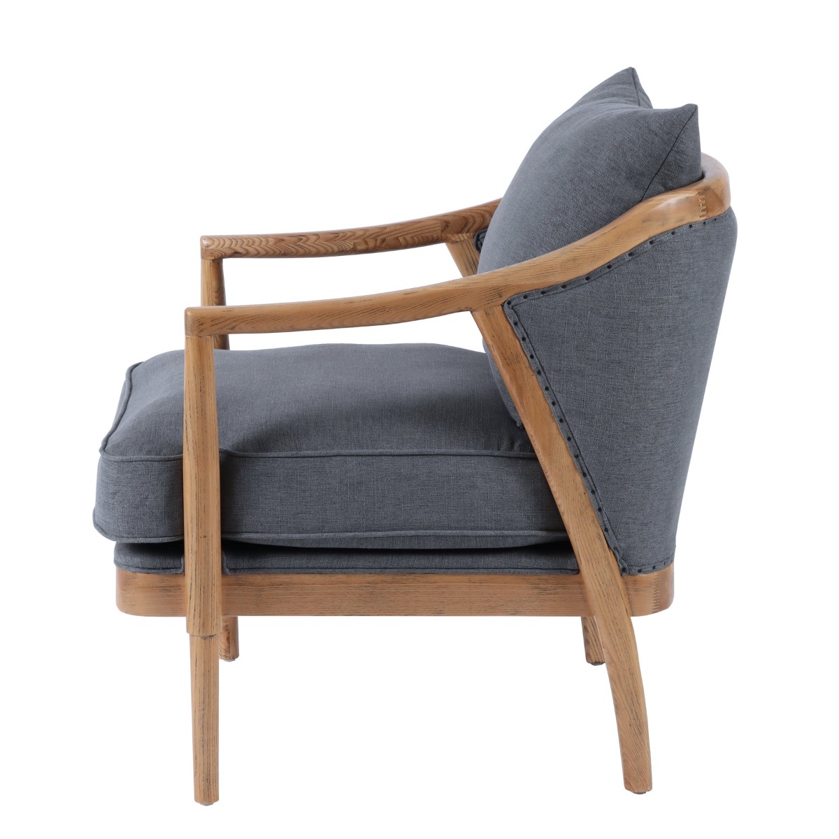 Asteria Armchair Linen Blend Blue, W 91cm D 76cm H 81cm (RRP $1299) - Image 5
