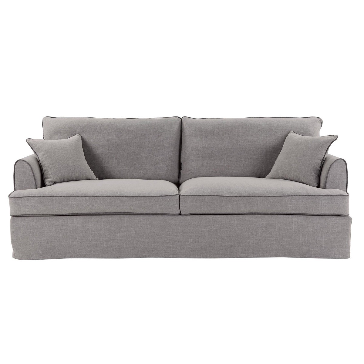 Slip Cover Only - Byron Hamptons 3 Seat Sofa Pebble Grey, W 223cm D 96cm H 97cm (RRP $999) - Image 8