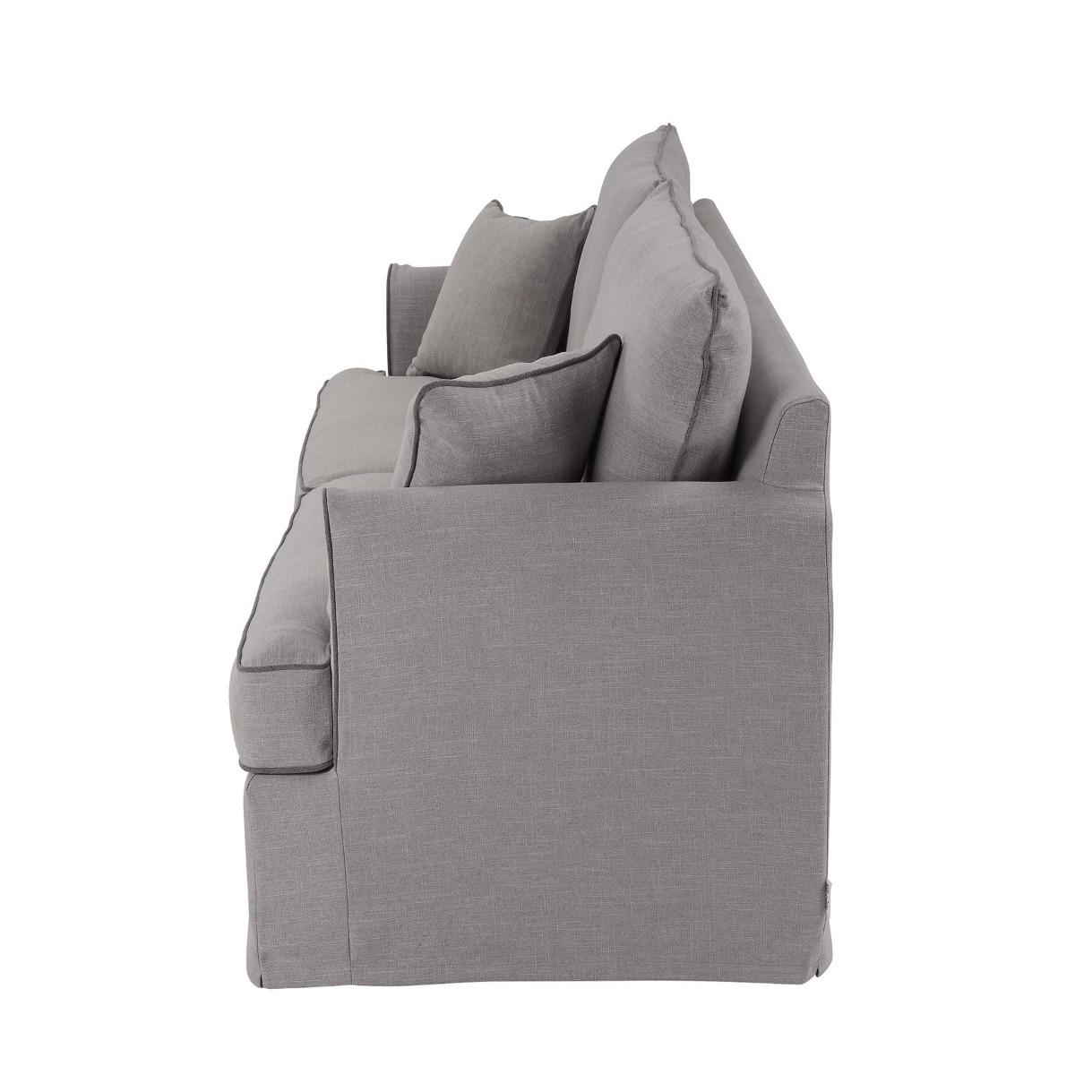 Slip Cover Only - Byron Hamptons 3 Seat Sofa Pebble Grey, W 223cm D 96cm H 97cm (RRP $999) - Image 5