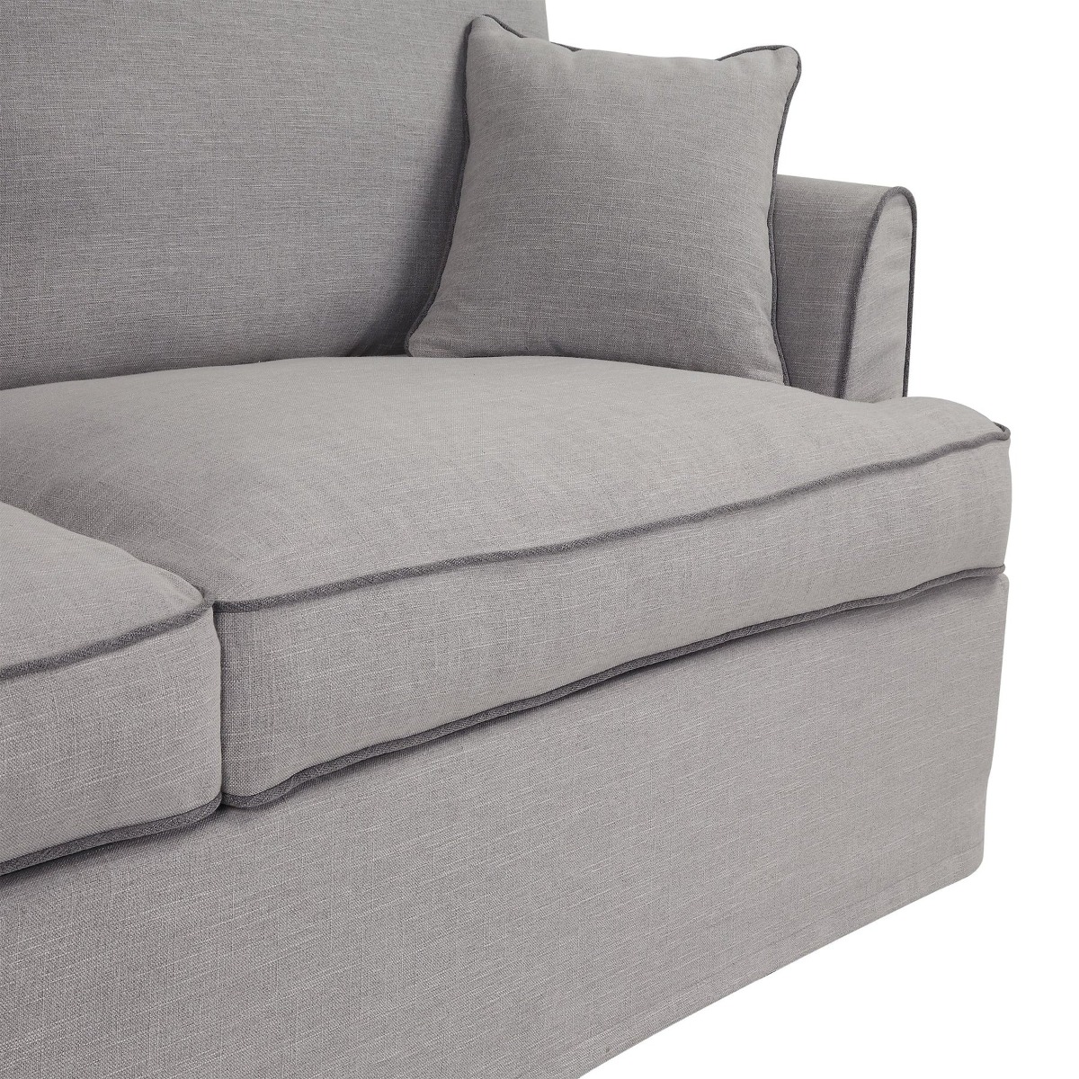 Slip Cover Only - Byron Hamptons 3 Seat Sofa Pebble Grey, W 223cm D 96cm H 97cm (RRP $999) - Image 2