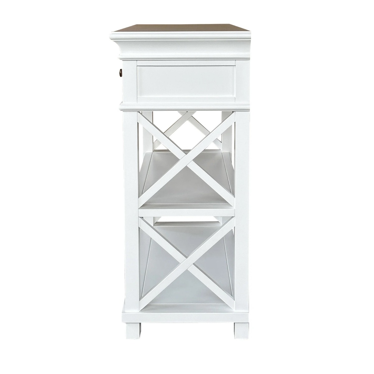 "Northampton" Hamptons Style Timber Hall Console Table, White 95cmW x 30cmD x 80cmH (RRP $1499) - Image 2