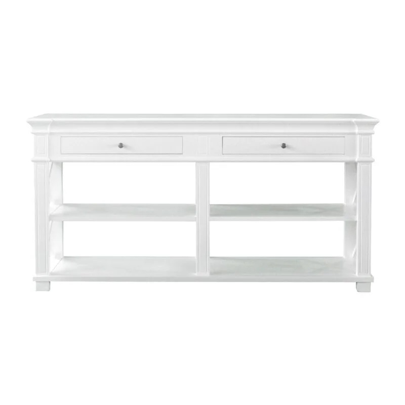 "Northampton" Hamptons Style Timber Hall Console Table White, 160cmW x 40cmD x 80cm (RRP $1999) - Image 2
