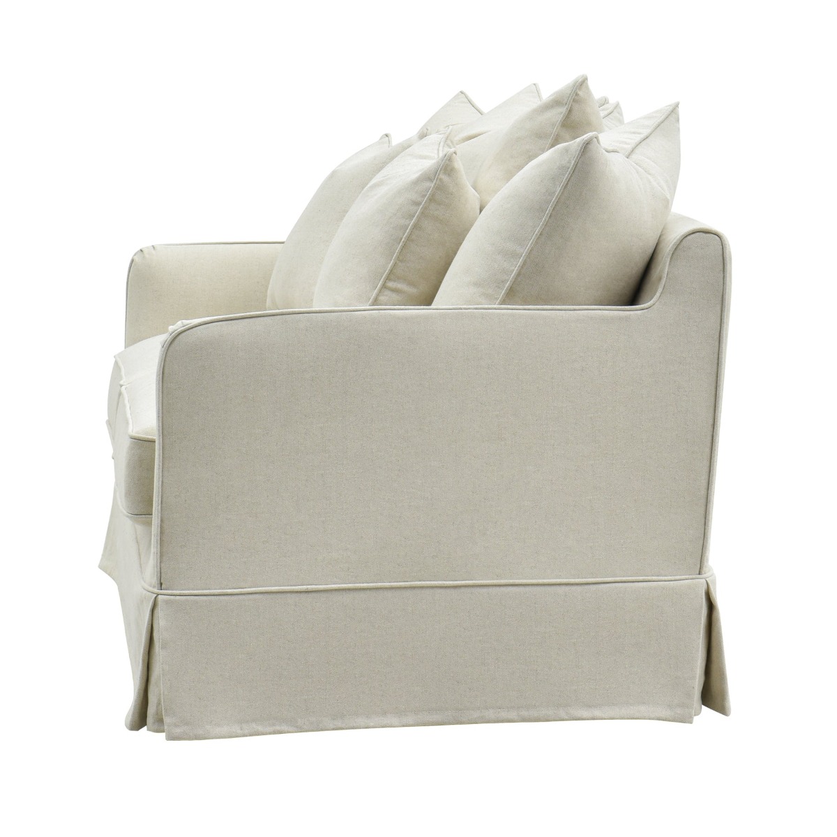 Slip Cover Only - Noosa Hamptons 2.5 Seat Sofa Beige, W 63cm D 14cm H 43cm (RRP $849) - Image 7