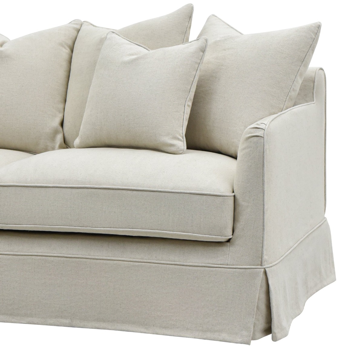 Noosa Hamptons 2.5 Seat Sofa Ivory, W 195cm D 91cm H 80cm (RRP $2699) - Image 2