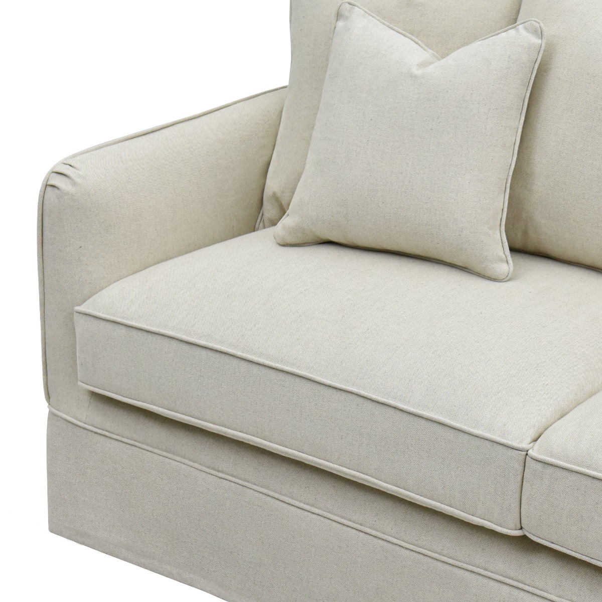 Noosa Hamptons 2.5 Seat Sofa Ivory, W 195cm D 91cm H 80cm (RRP $2699) - Image 3