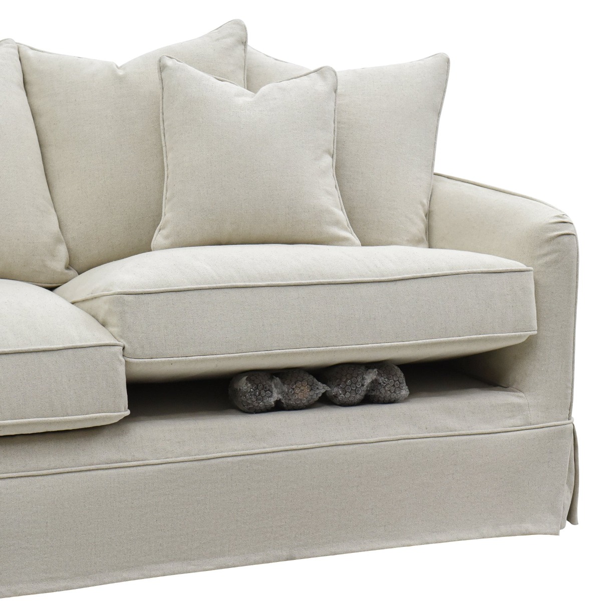 Noosa Hamptons 2.5 Seat Sofa Ivory, W 195cm D 91cm H 80cm (RRP $2699) - Image 4
