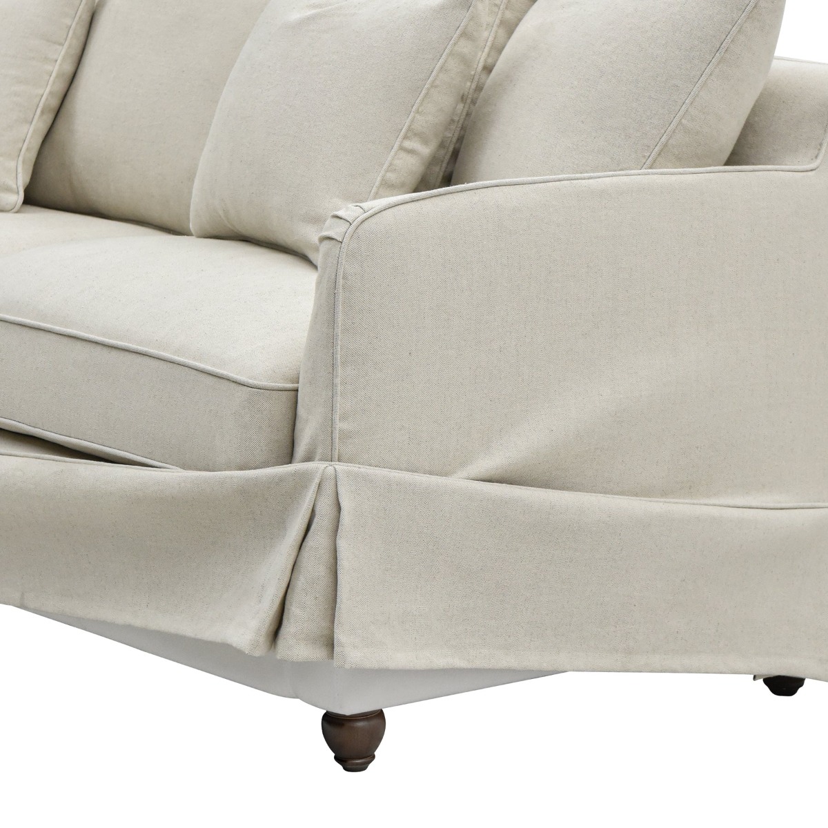 Noosa Hamptons 2.5 Seat Sofa Ivory, W 195cm D 91cm H 80cm (RRP $2699) - Image 5