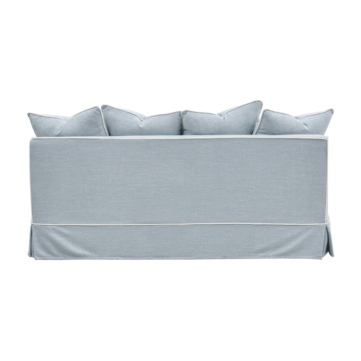 Noosa Hamptons 2.5 Seat Sofa Bed Beach with White Piping, L 190 D 91 H 80cm (RRP $3849) - Image 6