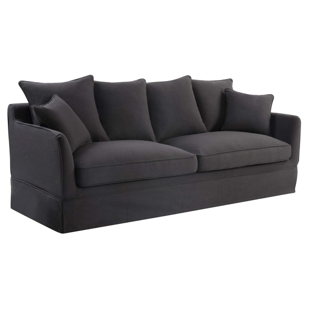 Noosa Hamptons 3 Seat Queen Sofa Bed Charcoal, W 221cm D 91cm H 80cm (RRP $4279) - Image 10