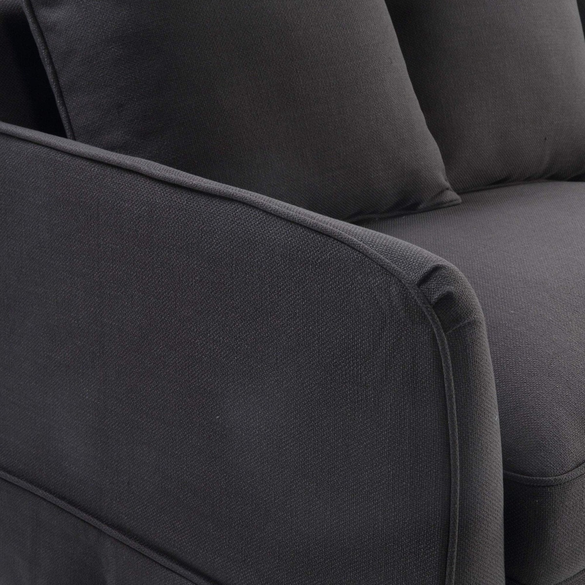 Noosa Hamptons 3 Seat Queen Sofa Bed Charcoal, W 221cm D 91cm H 80cm (RRP $4279) - Image 7