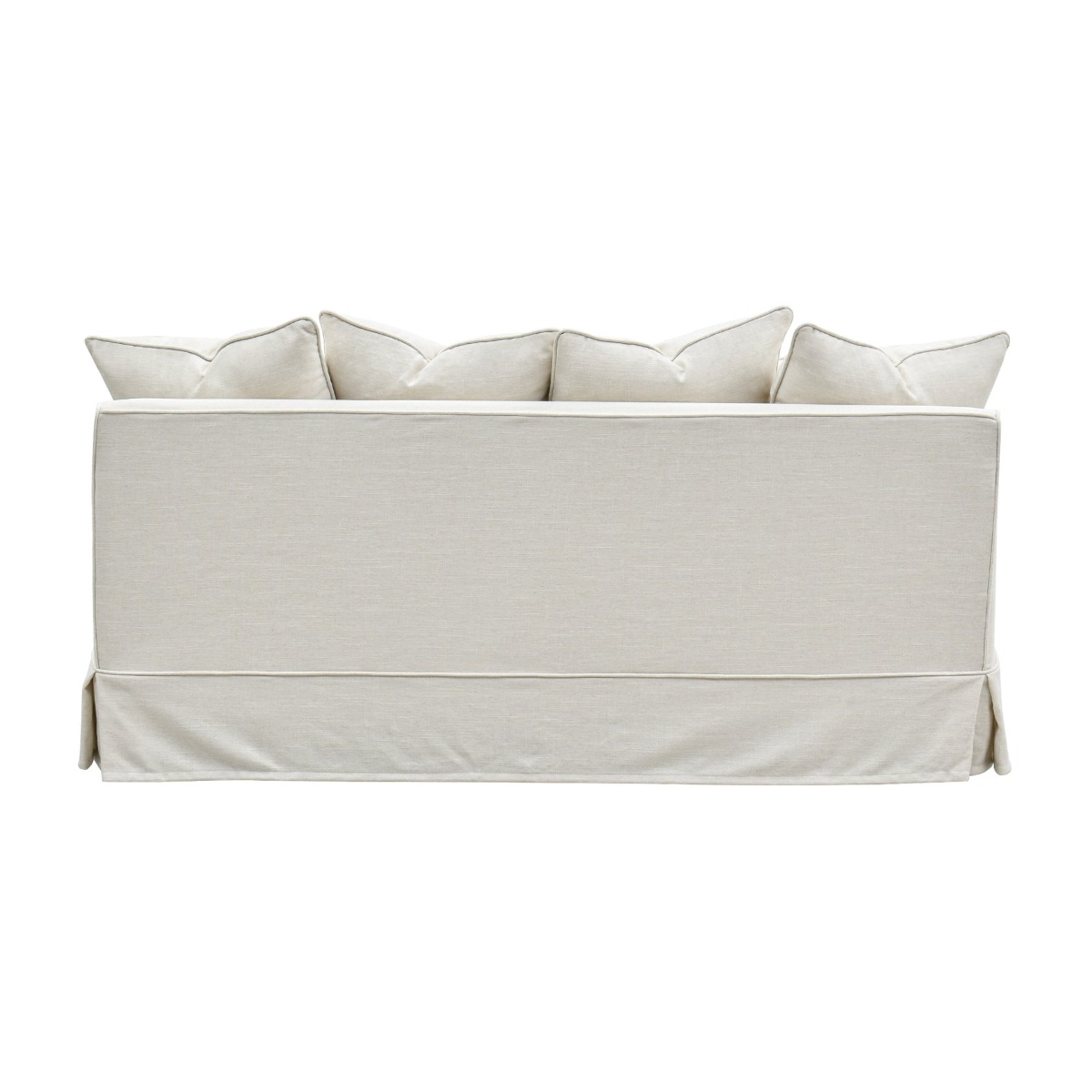 Slip Cover Only - Noosa Hamptons 2.5 Seat Sofa Ivory, W 63cm D 14cm H 43cm (RRP $849) - Image 6