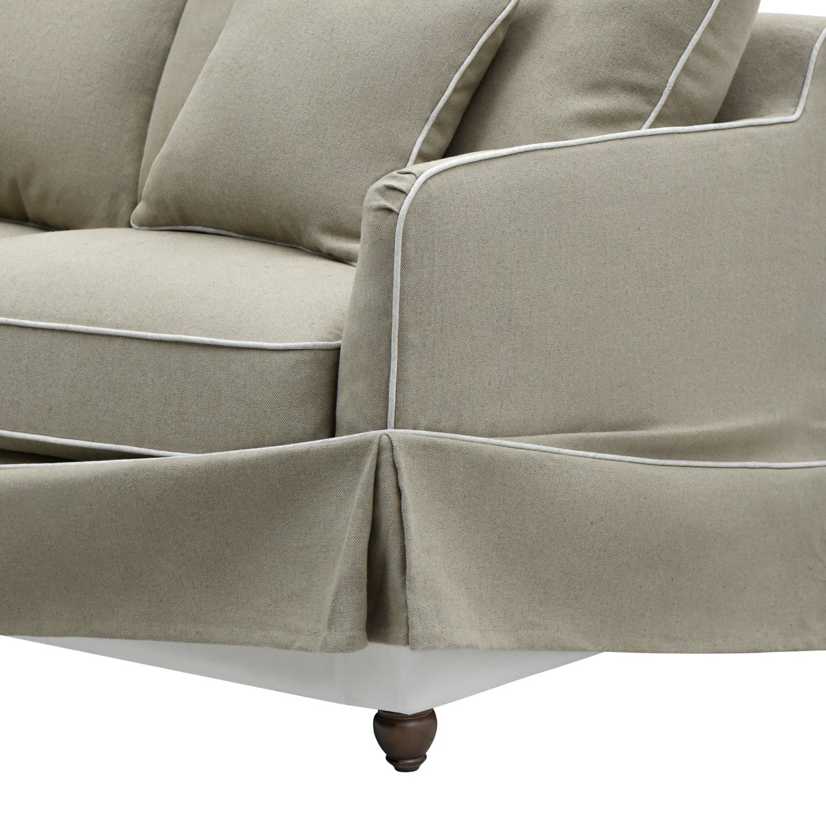 Noosa Hamptons 2.5 Seat Sofa Natural, W 195cm D 91cm H 80cm (RRP $2699) - Image 6