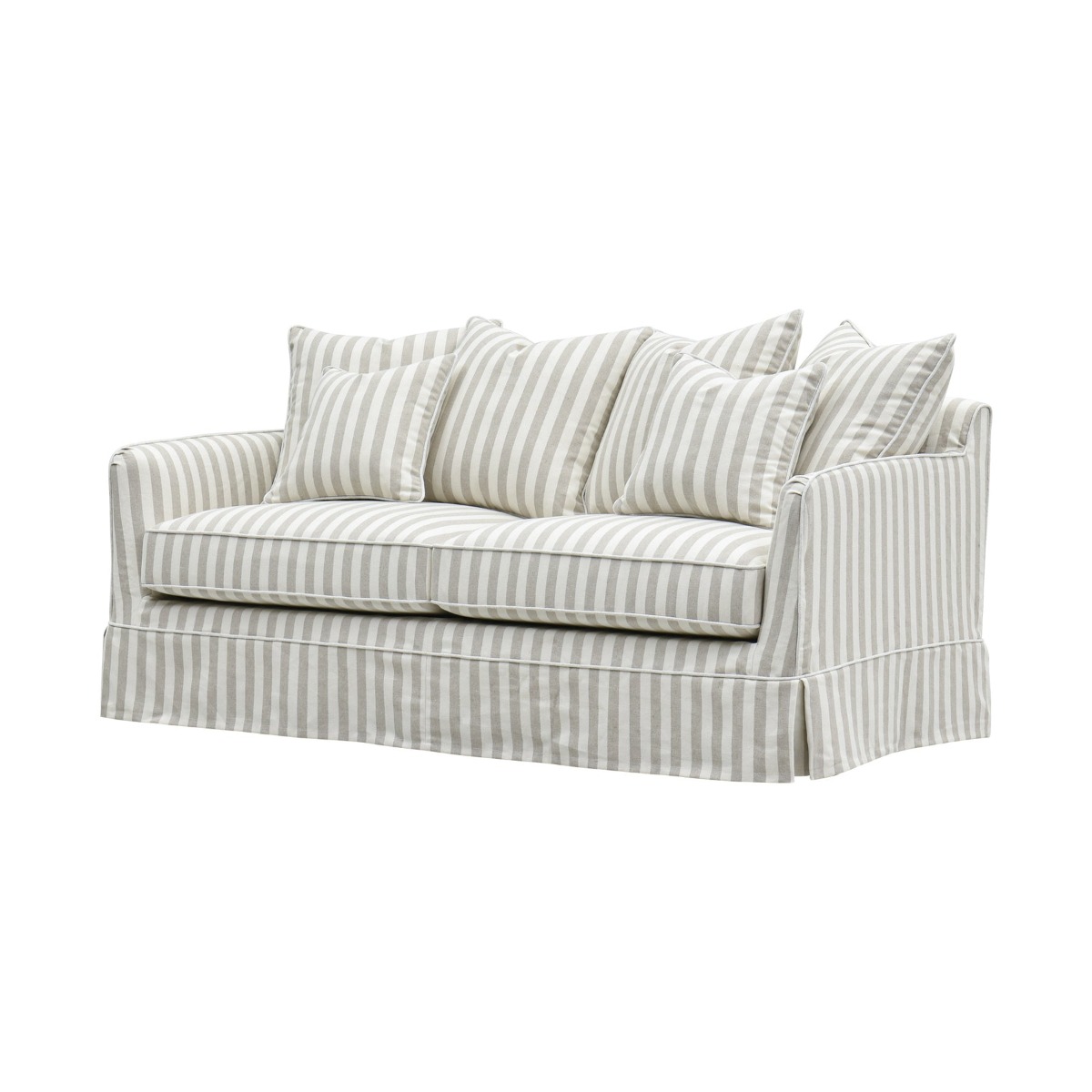 Noosa Hamptons 2.5 Seat Sofa Natural Stripe, W 195cm D 91cm H 80cm (RRP $2699) - Image 2