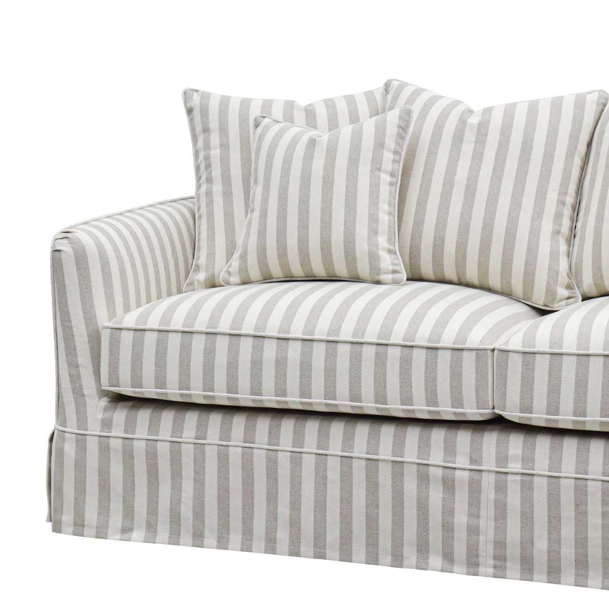 Noosa Hamptons 2.5 Seat Sofa Natural Stripe, W 195cm D 91cm H 80cm (RRP $2699) - Image 7