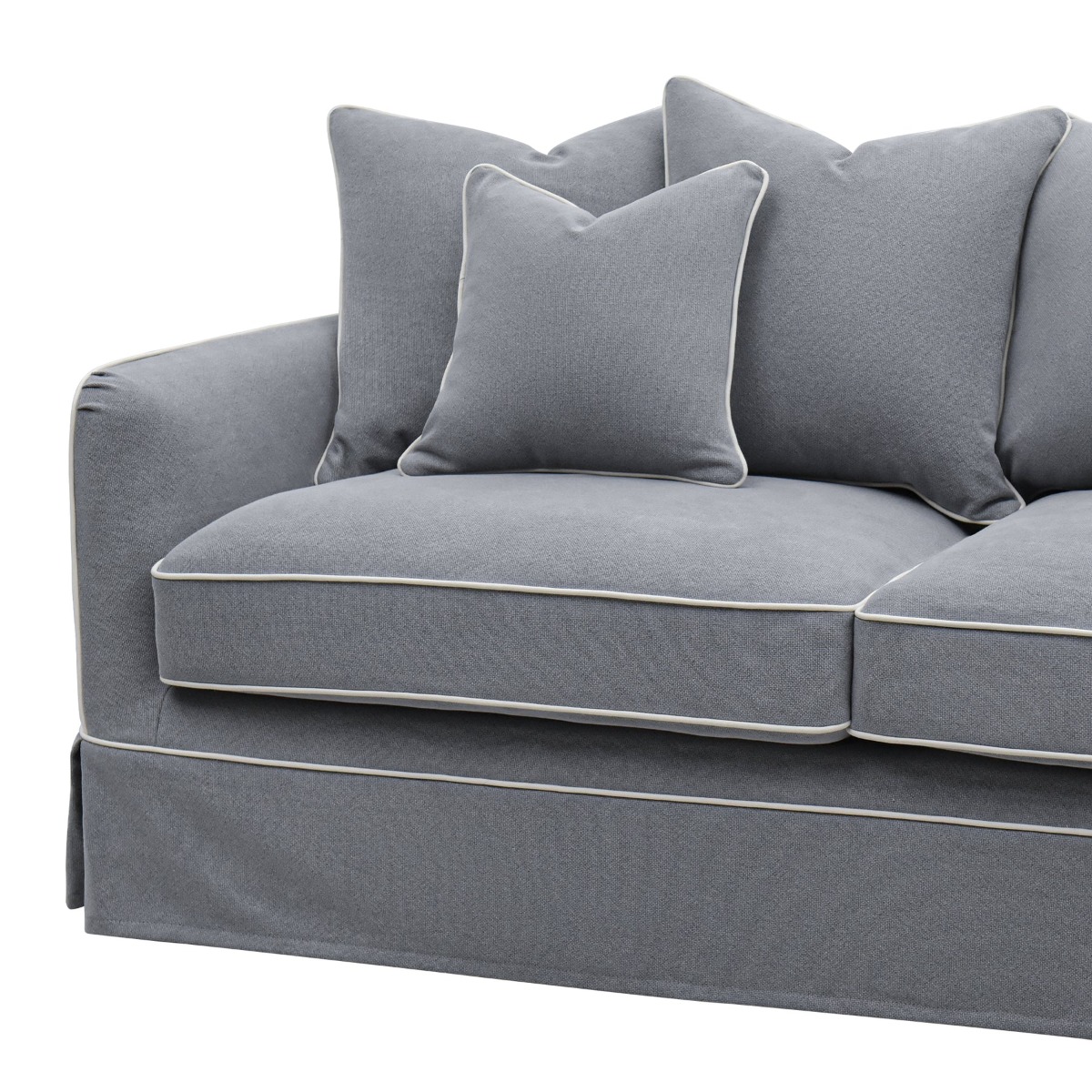 Noosa Hamptons 2.5 Seat Sofa Grey, W 195cm D 91cm H 80cm (RRP $2699) - Image 7