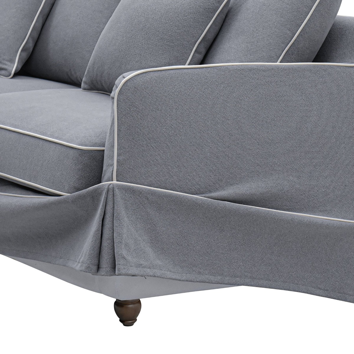 Noosa Hamptons 2.5 Seat Sofa Grey, W 195cm D 91cm H 80cm (RRP $2699) - Image 8