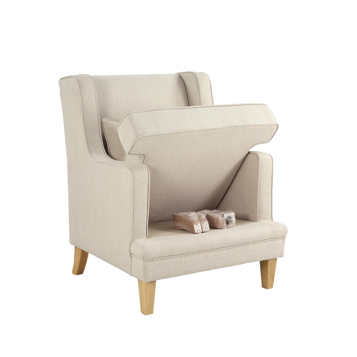 Bondi Hamptons Armchair Beige, W 92cm D 85cm H 94cm (RRP $1499) - Image 4
