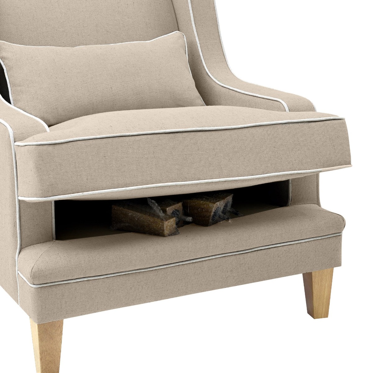 Bondi Hamptons Armchair Natural, W 92cm D 85cm H 94cm (RRP $1499) - Image 7