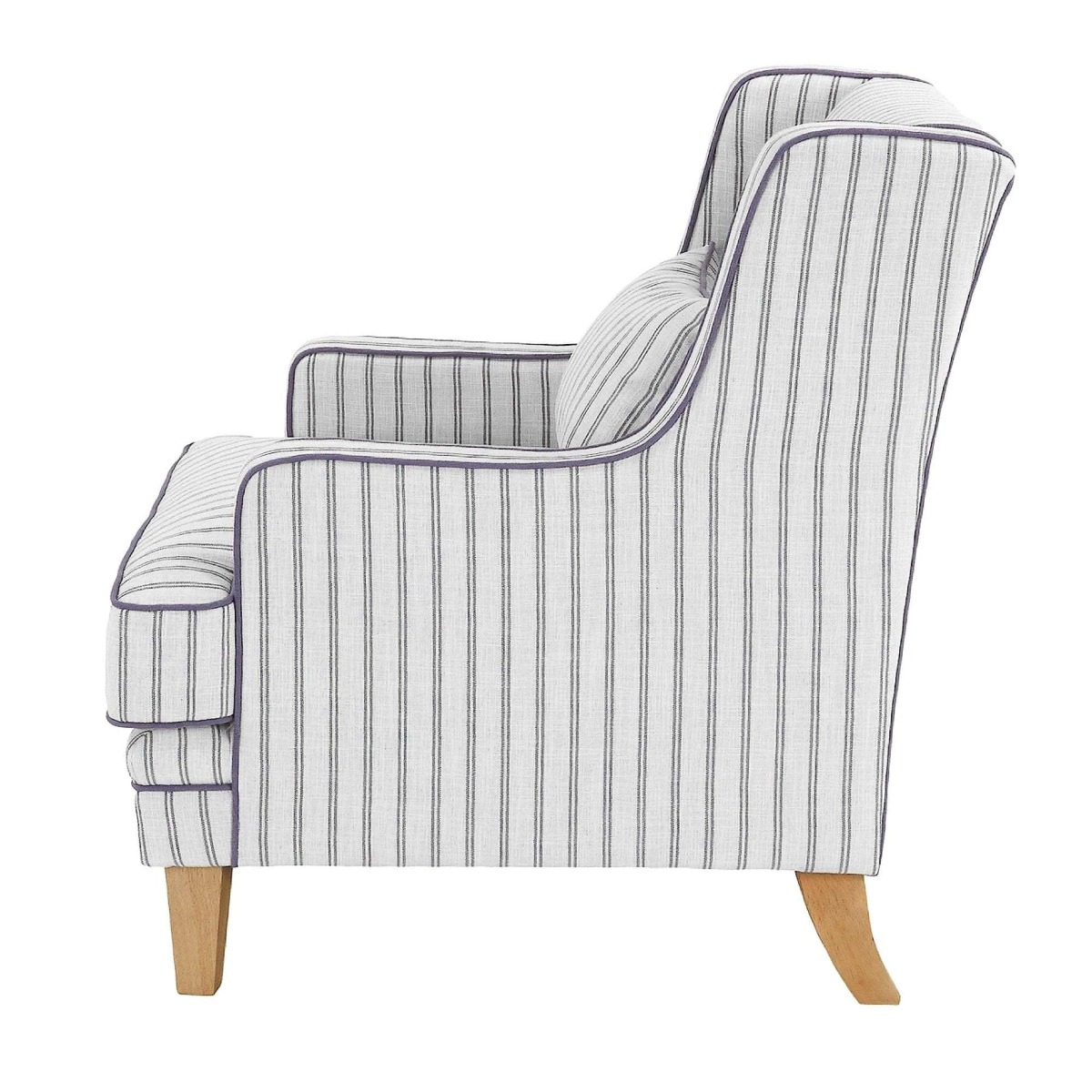 Bondi Hamptons Armchair Blue Pin Stripe, W 92cm D 85cm H 94cm (RRP $1499) - Image 3