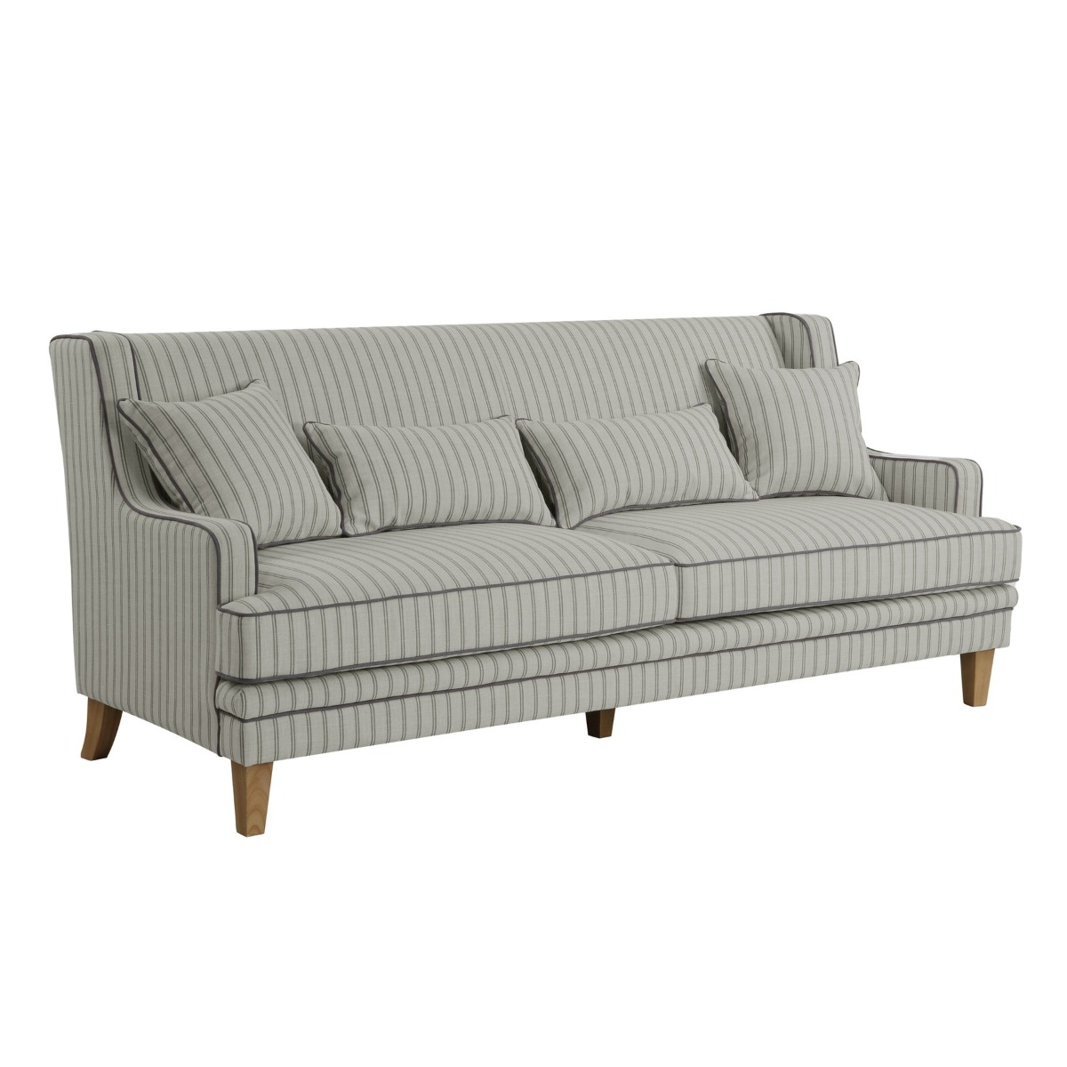 Bondi Hamptons 3 Seat Sofa Blue/White Pin Stripe, W 215cm D 95cm H 94cm (RRP $2499) - Image 10