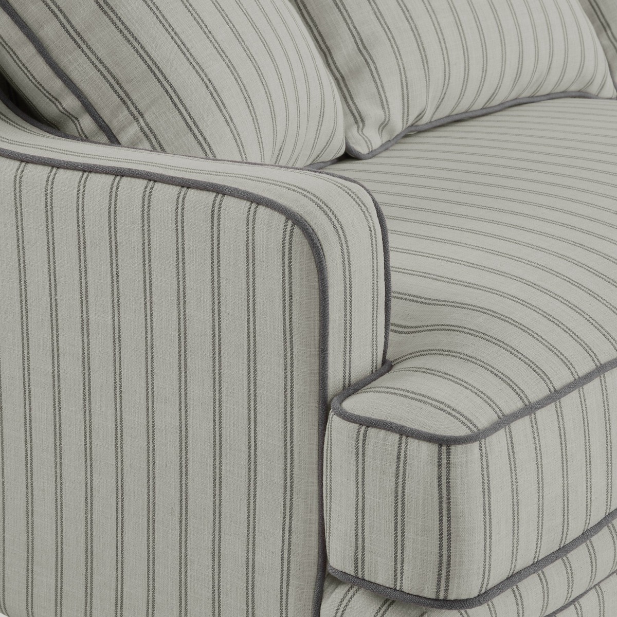 Bondi Hamptons 3 Seat Sofa Blue/White Pin Stripe, W 215cm D 95cm H 94cm (RRP $2499) - Image 6