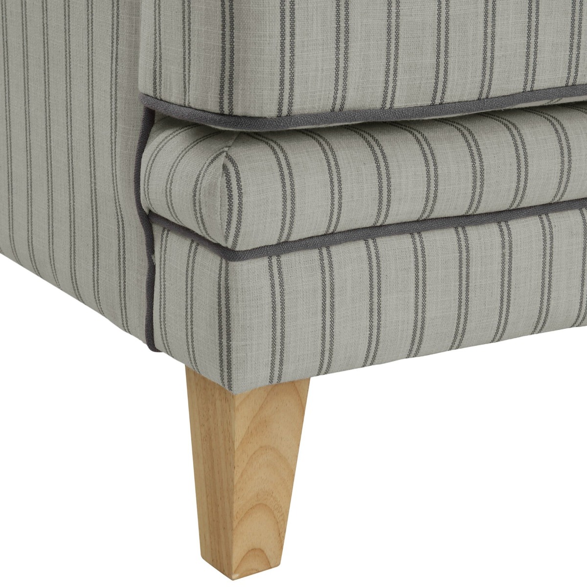 Bondi Hamptons 3 Seat Sofa Blue/White Pin Stripe, W 215cm D 95cm H 94cm (RRP $2499) - Image 4