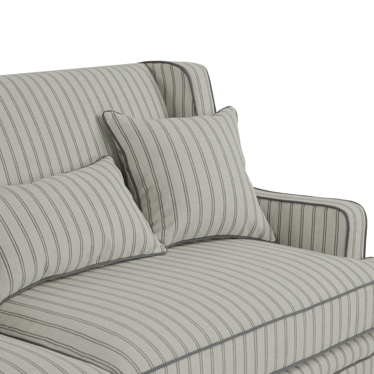 Bondi Hamptons 3 Seat Sofa Blue/White Pin Stripe, W 215cm D 95cm H 94cm (RRP $2499) - Image 7