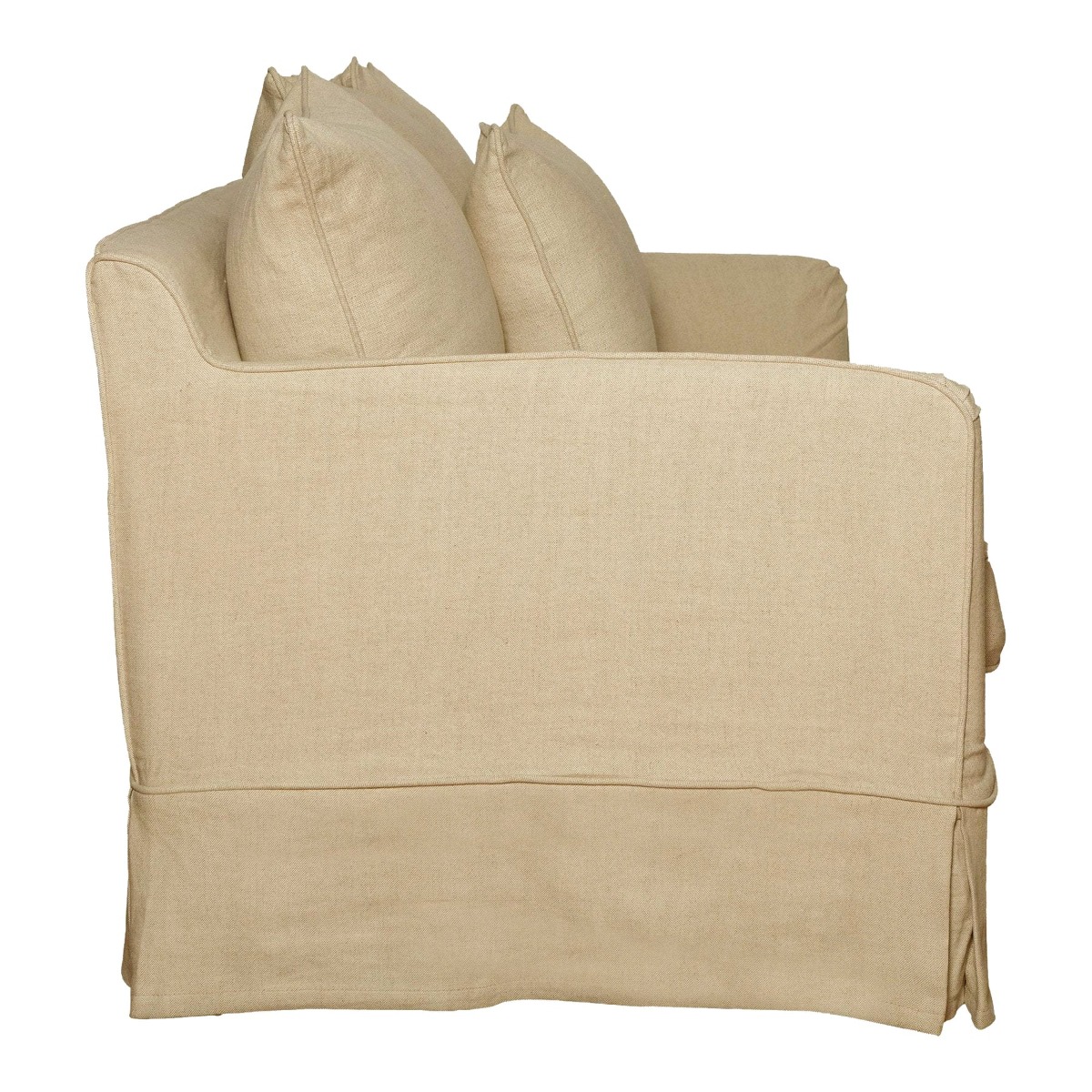 Noosa Hamptons 3 Seat Sofa Beige Linen Blend, W 221cm D 91cm H 80cm (RRP $3299) - Image 6