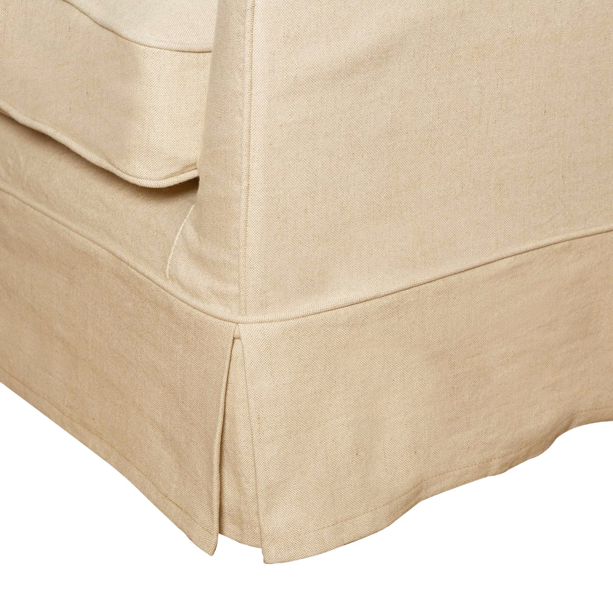 Noosa Hamptons 3 Seat Sofa Beige Linen Blend, W 221cm D 91cm H 80cm (RRP $3299) - Image 4