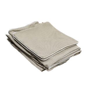 Slip Cover Only - Byron Hamptons 3 Seat Sofa Natural W/White Piping, W 223cm D 96cm H 78cm (RRP $999)