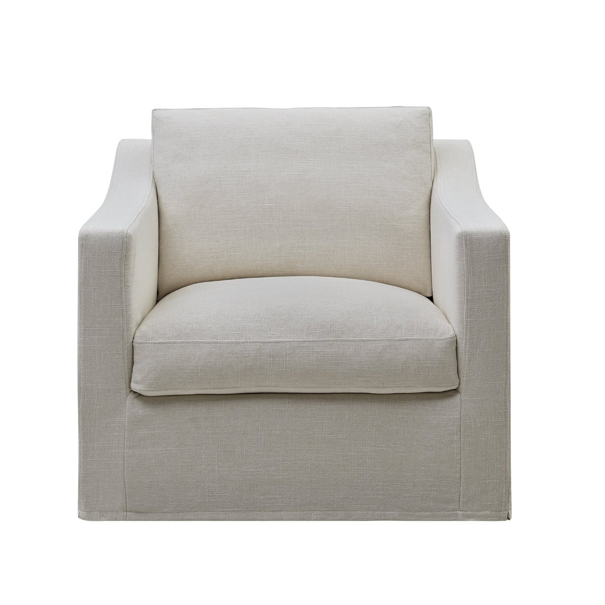 Slip Cover Only - Clovelly Hamptons Armchair Ivory, L 94cm W 101cm H 72cm (RRP $599) - Image 11