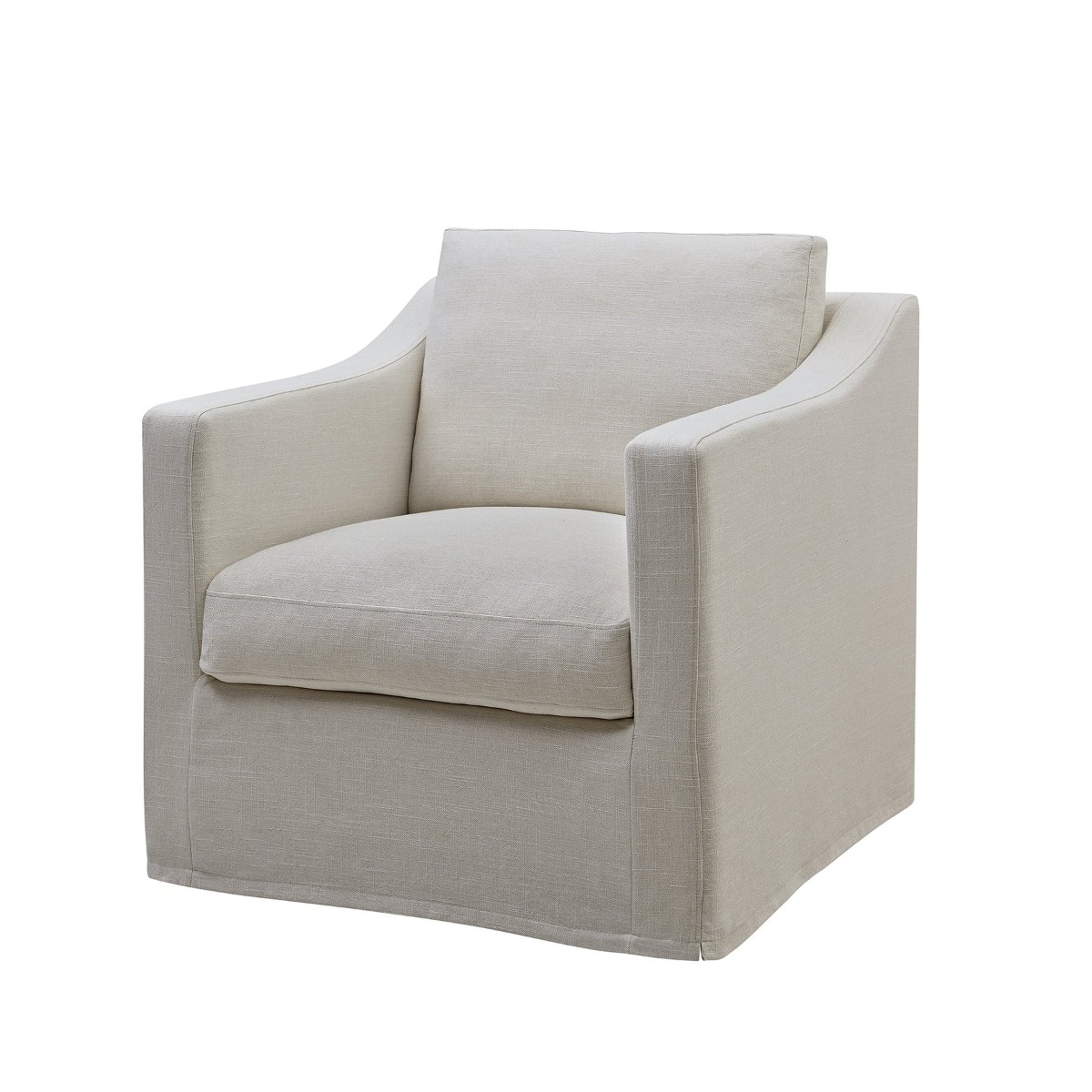 Slip Cover Only - Clovelly Hamptons Armchair Ivory, L 94cm W 101cm H 72cm (RRP $599) - Image 10
