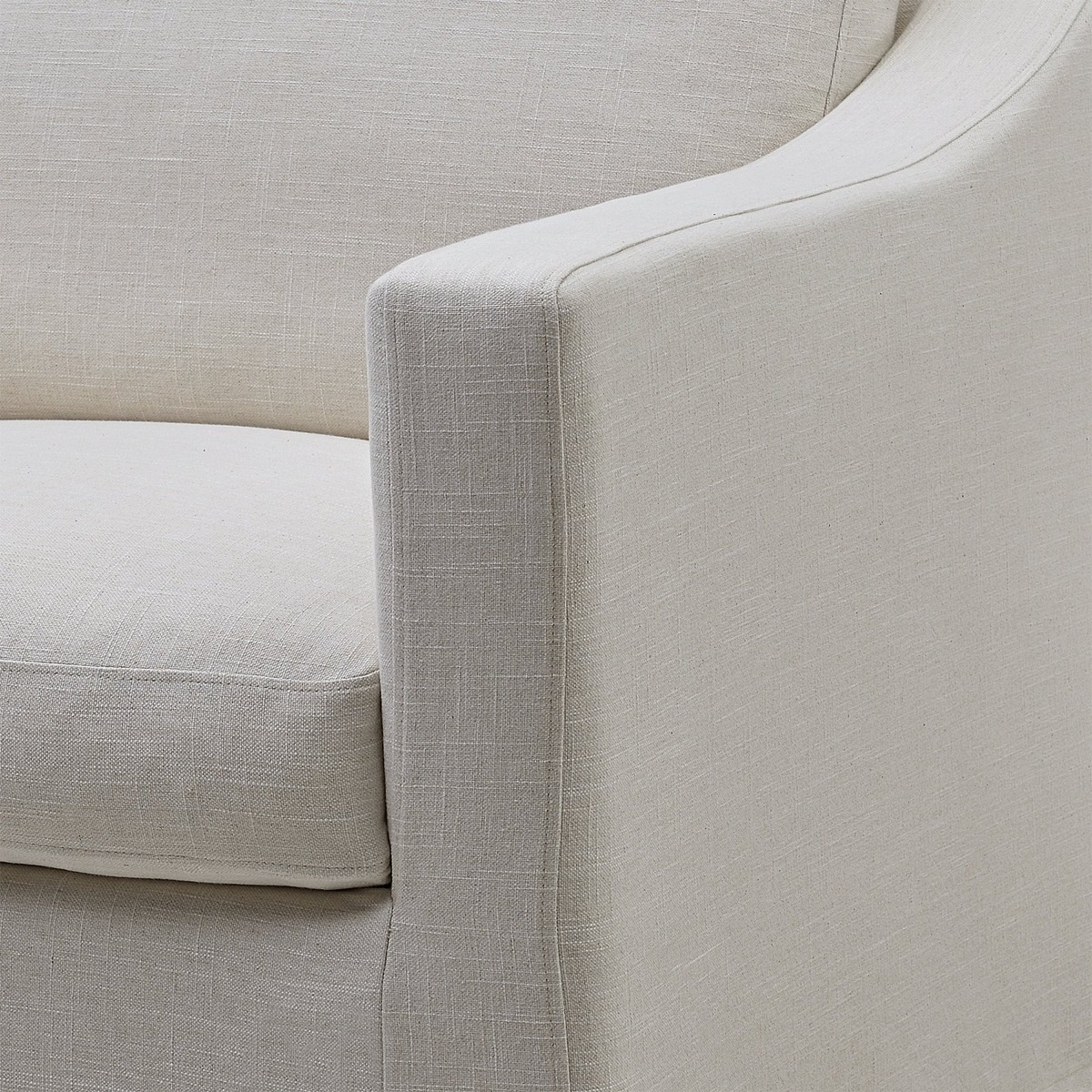 Slip Cover Only - Clovelly Hamptons Armchair Ivory, L 94cm W 101cm H 72cm (RRP $599) - Image 6