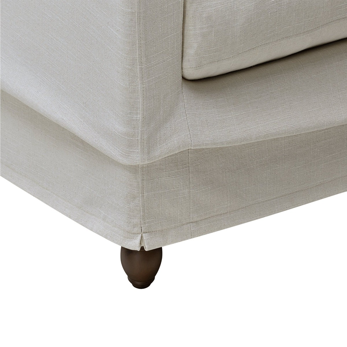 Slip Cover Only - Clovelly Hamptons Armchair Ivory, L 94cm W 101cm H 72cm (RRP $599) - Image 4