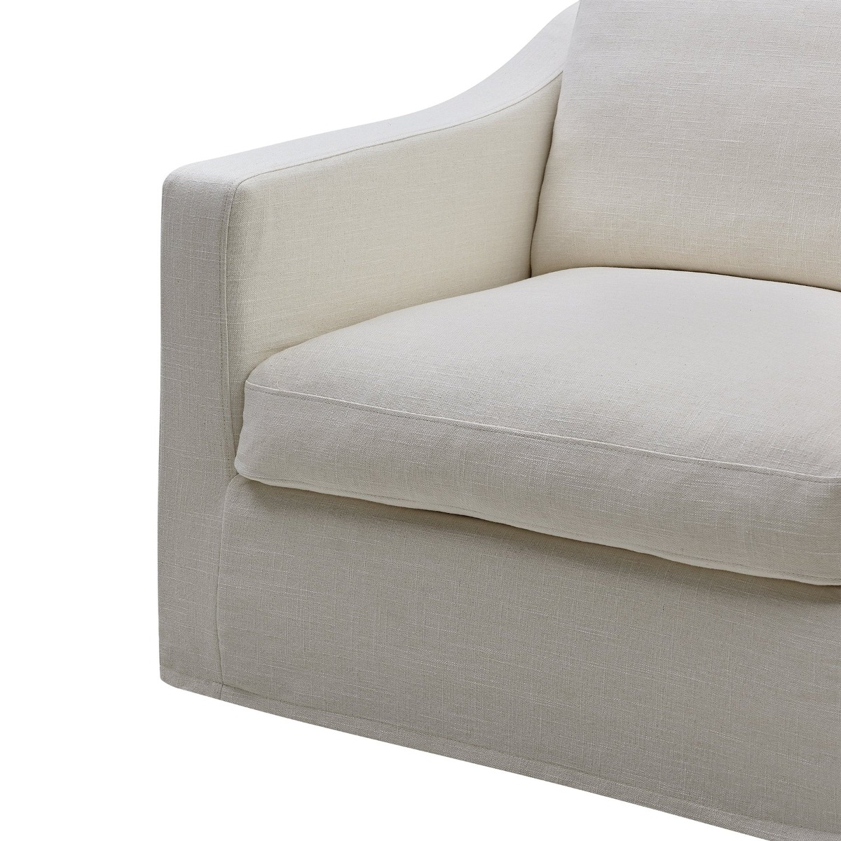 Slip Cover Only - Clovelly Hamptons Armchair Ivory, L 94cm W 101cm H 72cm (RRP $599) - Image 5