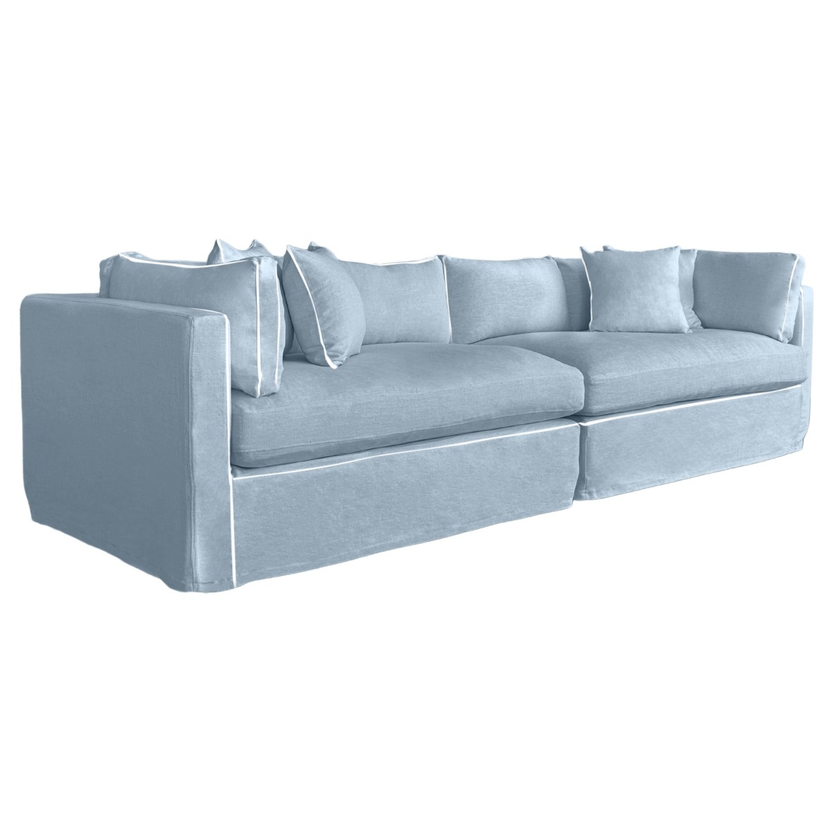 Marbella 4 Seat Sofa Beach W/White piping, W 300 D 100 H 85cm (RRP $3859) - Image 5