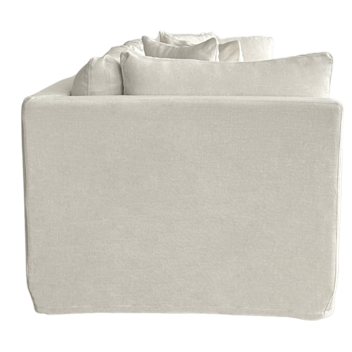 Marbella 4 Seat Slip Cover Sofa Ivory, W 300 D 100 H 85cm (RRP $3859) - Image 6
