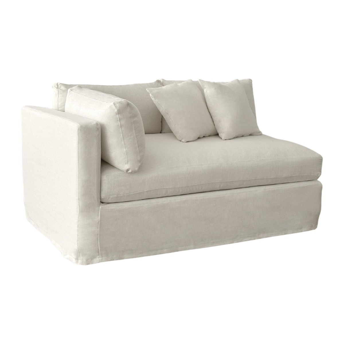 Slip Cover - Marbella Modular Sofa A Ivory, W 150 D 100 H 85cm (RRP $799) - Image 9