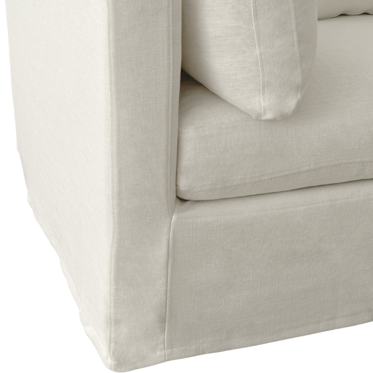 Slip Cover - Marbella Modular Sofa A Ivory, W 150 D 100 H 85cm (RRP $799) - Image 6