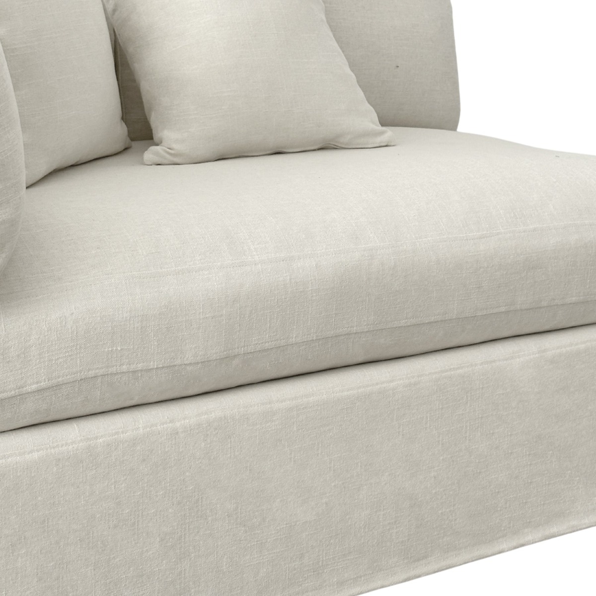 Slip Cover - Marbella Modular Sofa A Ivory, W 150 D 100 H 85cm (RRP $799) - Image 5